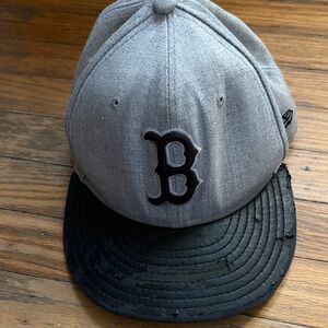 Men's Boston Red Sox New Era Gray/Black Two-Tone 59FIFTY Fitted Hat